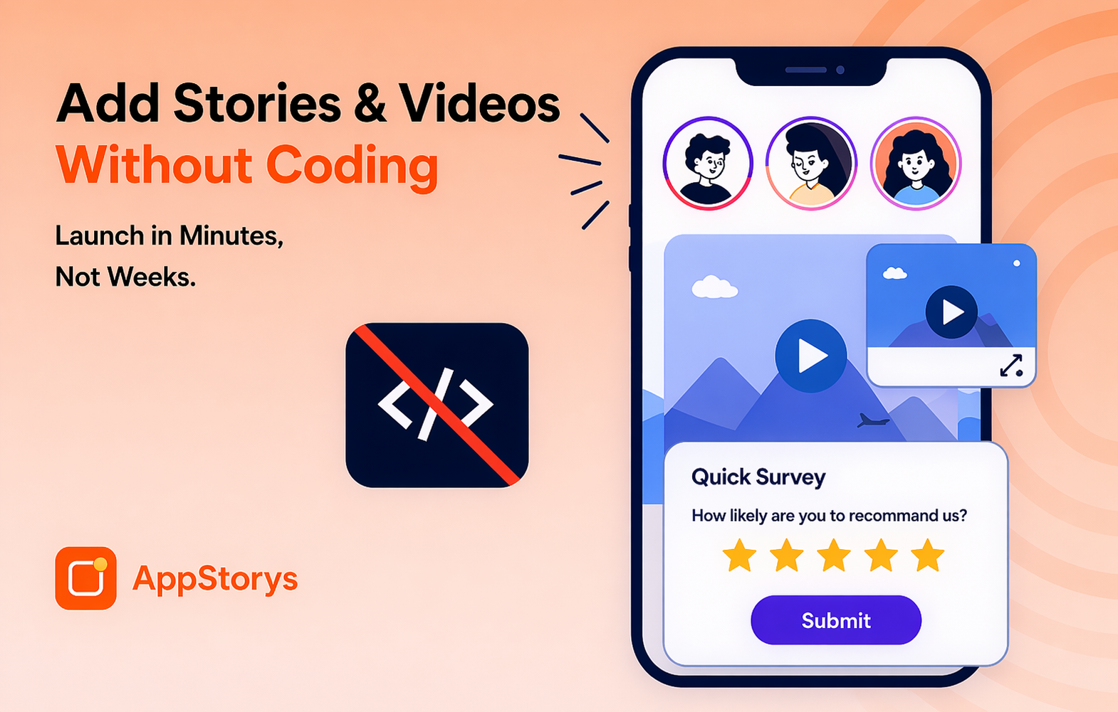How to Add Stories, Videos, and Interactive Content Inside Your App Without Coding